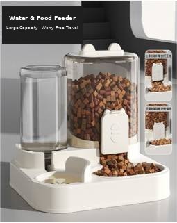 Cat-Ear Feeder with slide cover (PL067) — wholesale cat feeder