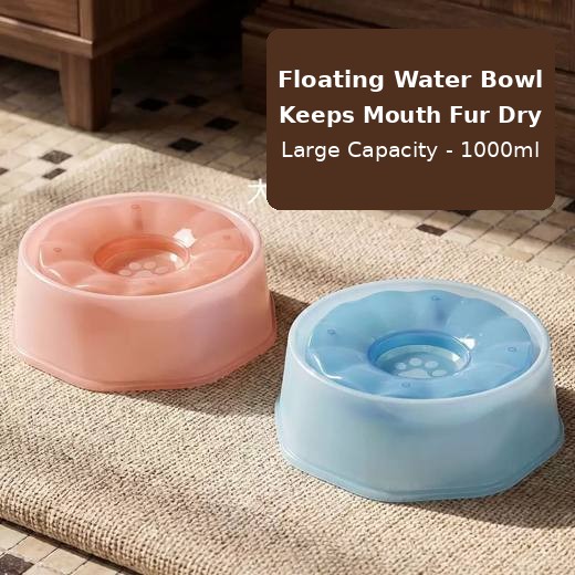 Floating Water Bowl (PL080) — wholesale no-spill pet bowl